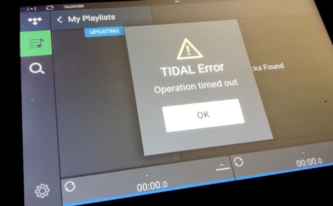 TIDAL Engine down